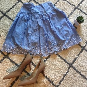 Spring skirt with embroidery